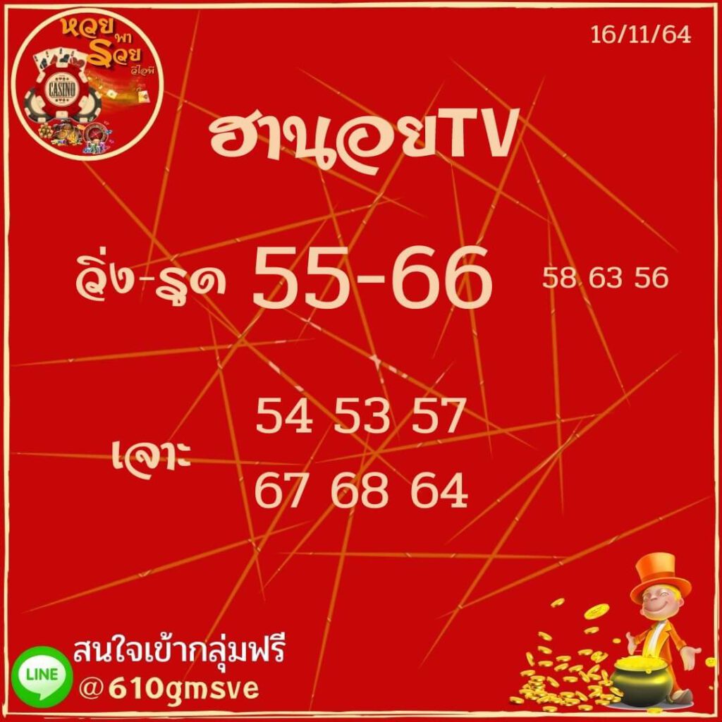 แนวทางหวยฮานอย 16/11/64 ชุดที่ 17