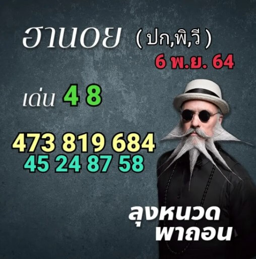 แนวทางหวยฮานอย 6/11/64 ชุดที่ 16