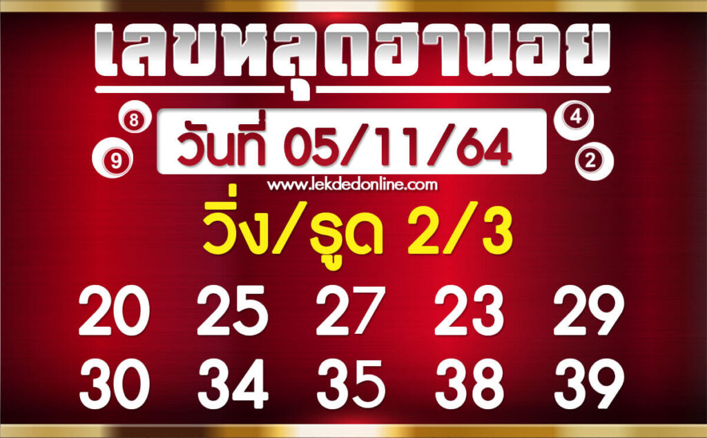 แนวทางหวยฮานอย 6/11/64 ชุดที่ 2