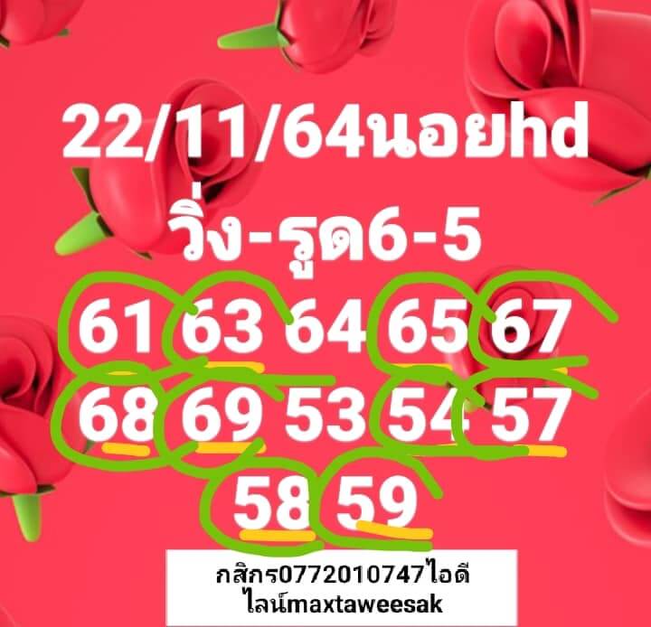 แนวทางหวยฮานอย 22/11/64 ชุดที่ 10