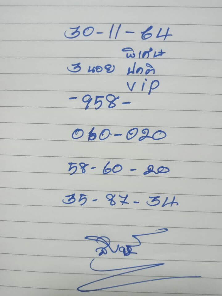 แนวทางหวยฮานอย 30/11/64 ชุดที่ 7