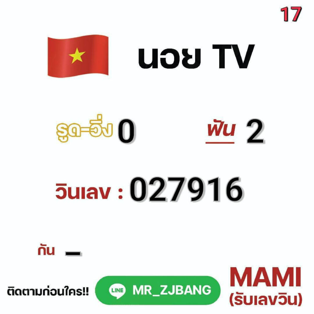 แนวทางหวยฮานอย 17/11/64 ชุดที่ 8