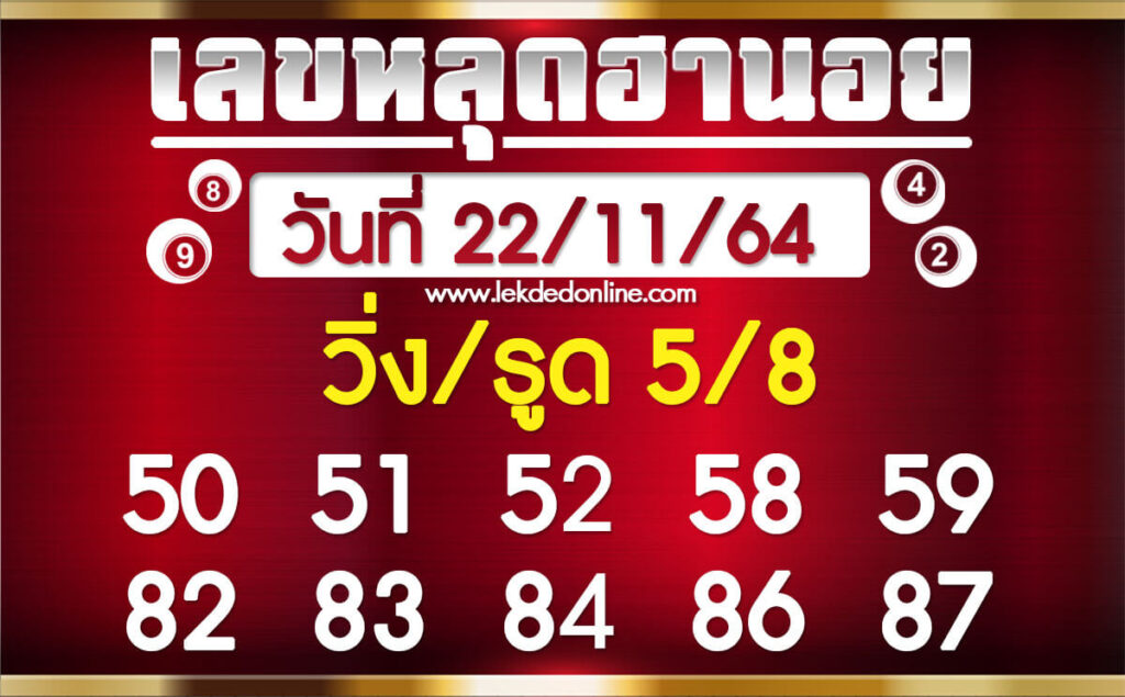 แนวทางหวยฮานอย 22/11/64 ชุดที่ 13