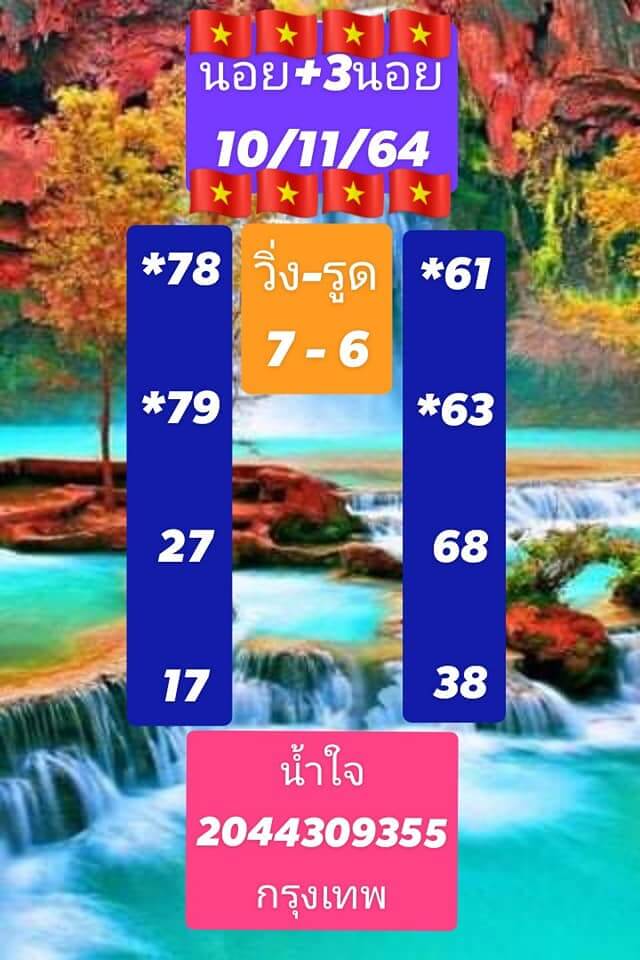 แนวทางหวยฮานอย 10/11/64 ชุดที่ 3