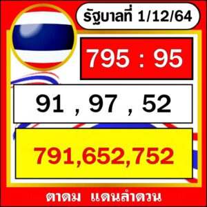 หวยตาดม แดนลำดวน 1/12/64