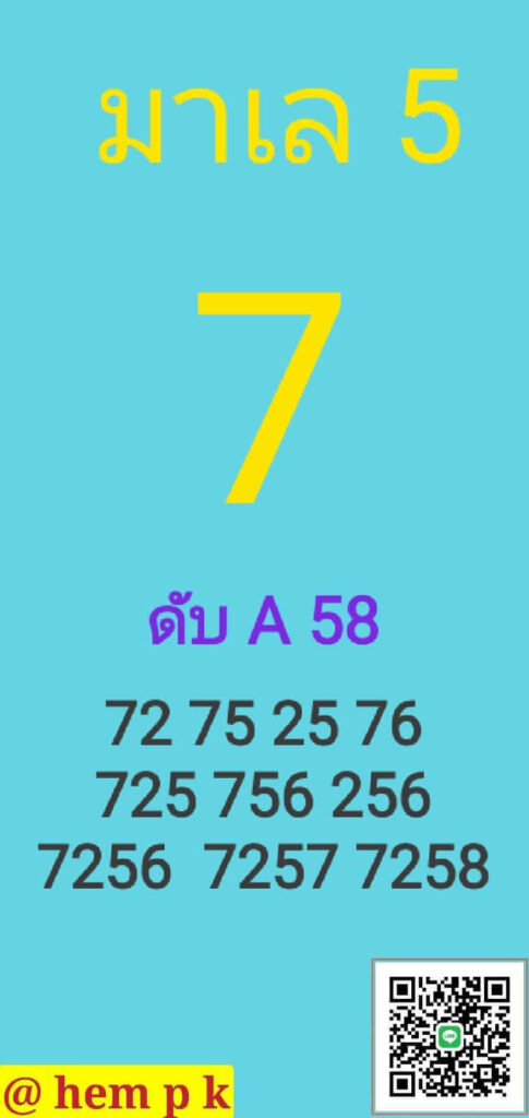 แนวทางหวยมาเลย์ 5/12/64 ชุดที่ 5