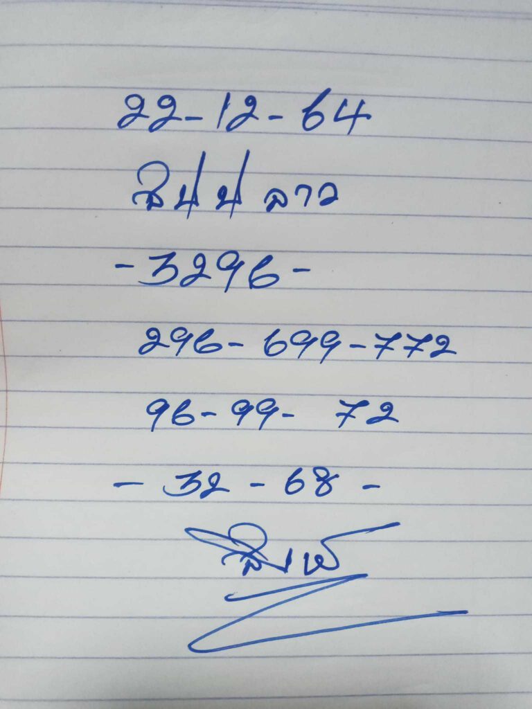 แนวทางหวยลาว 22/12/64 ชุดที่ 20