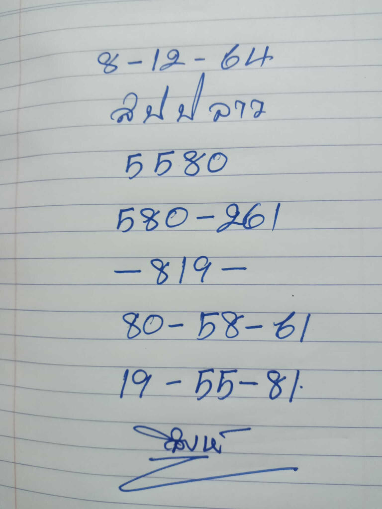 แนวทางหวยลาว 8/12/64 ชุดที่ 12