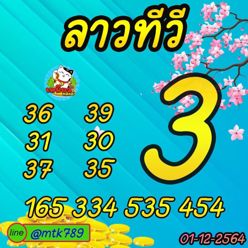 แนวทางหวยลาว 1/12/64 ชุดที่ 13