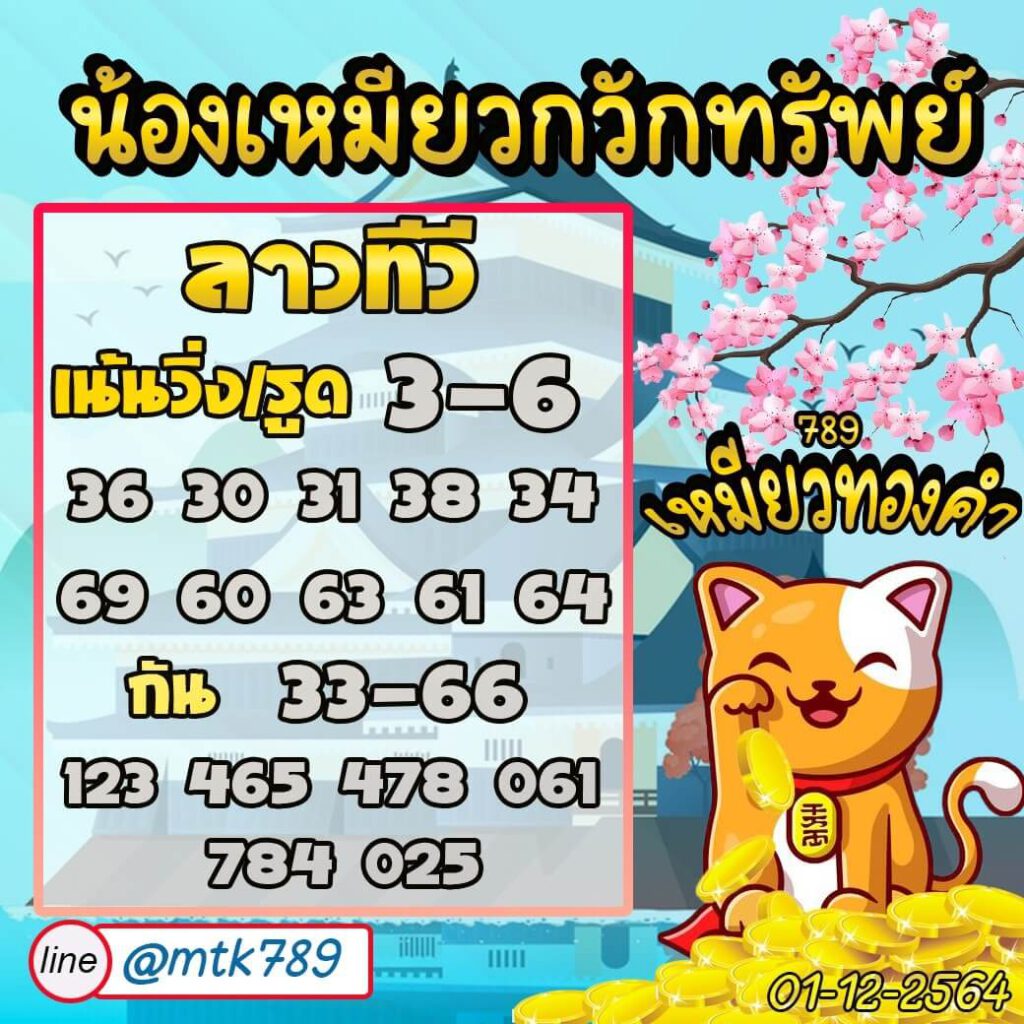 แนวทางหวยลาว 1/12/64 ชุดที่ 14