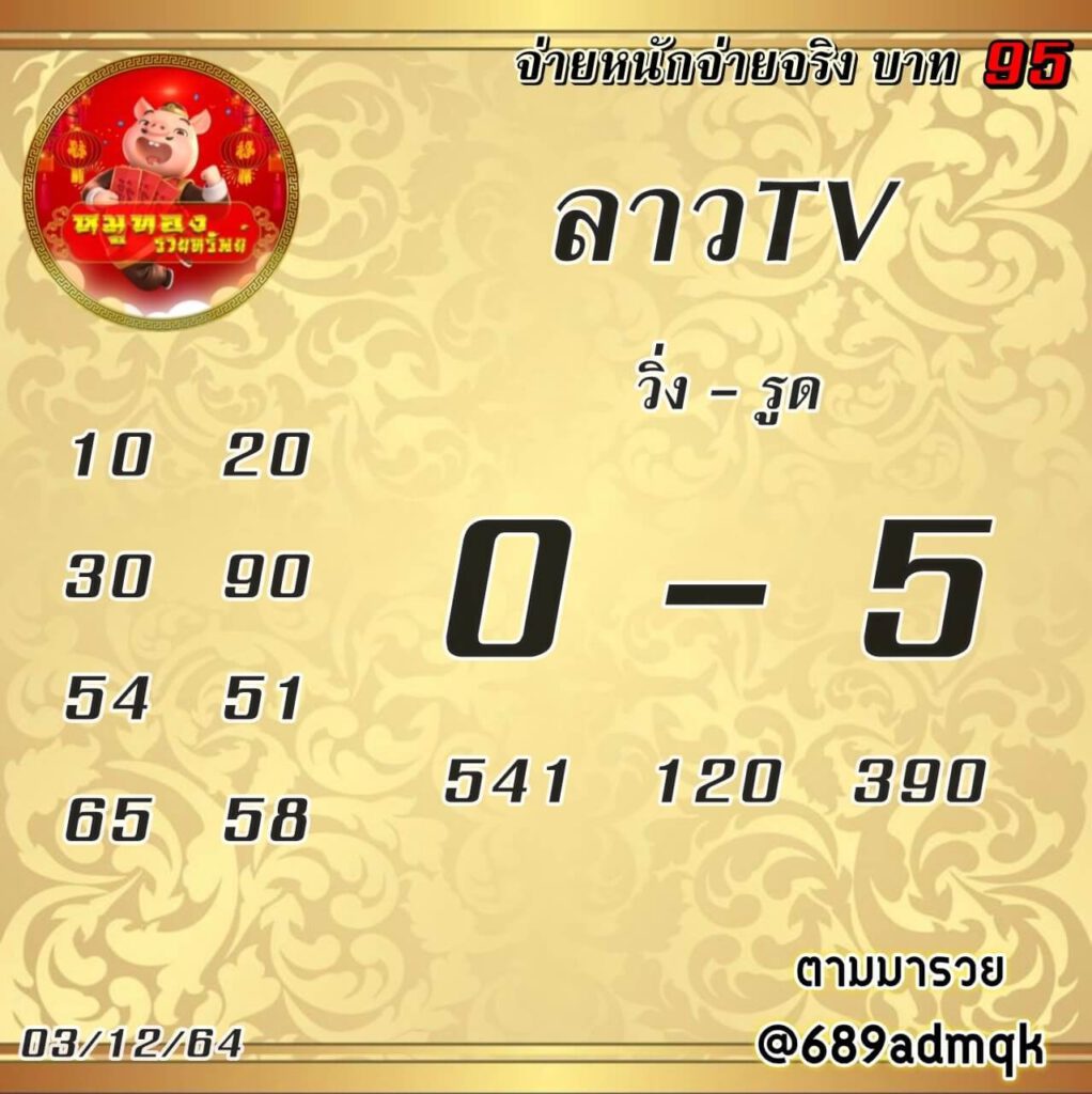 แนวทางหวยลาว 3/12/64 ชุดที่ 19 ชุดที่ 20