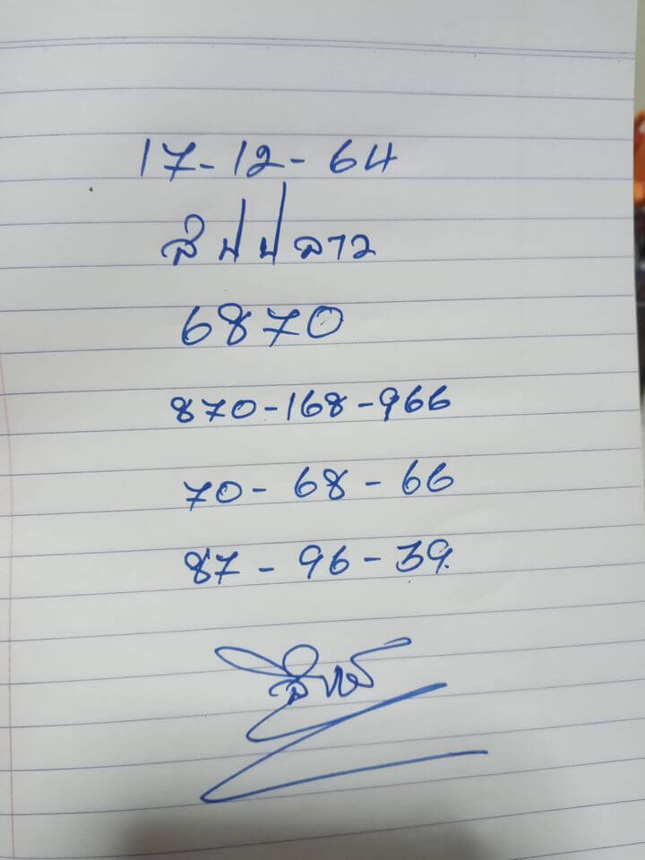 แนวทางหวยลาว 17/12/64 ชุดที่ 6