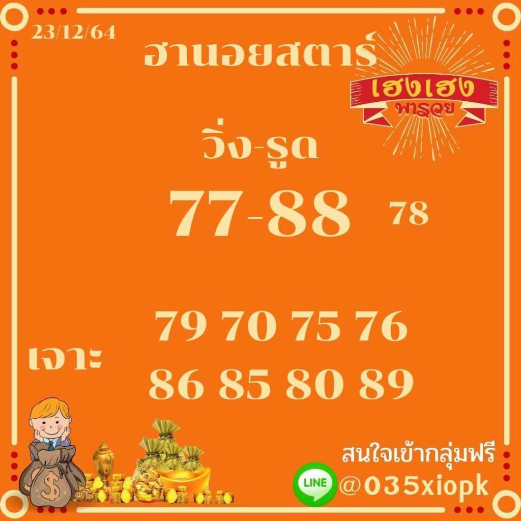 แนวทางหวยฮานอย 23/12/64 ชุดที่ 14