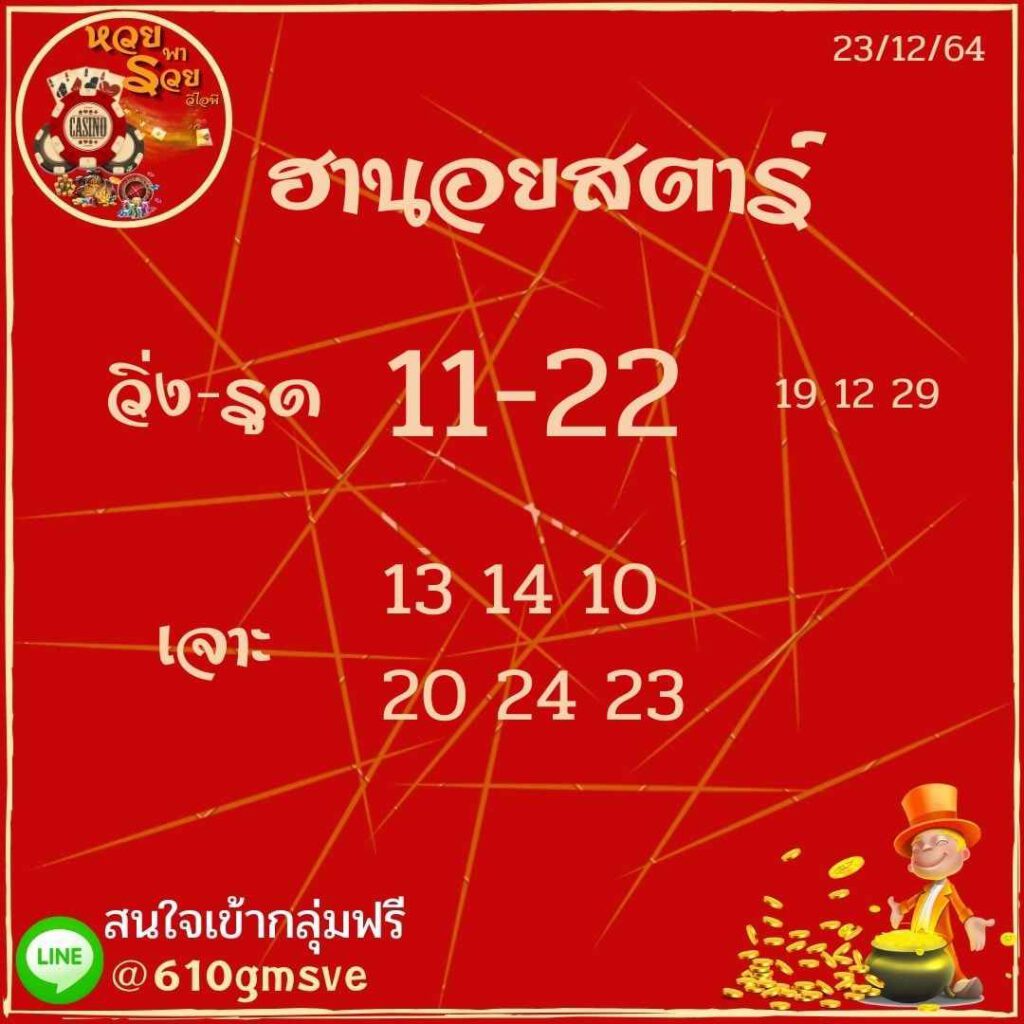 แนวทางหวยฮานอย 23/12/64 ชุดที่ 16