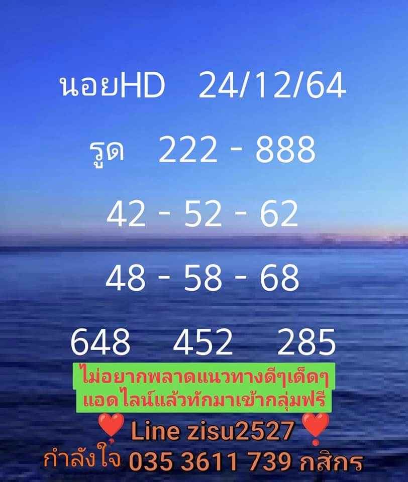 แนวทางหวยฮานอย 24/12/64 ชุดที่ 11