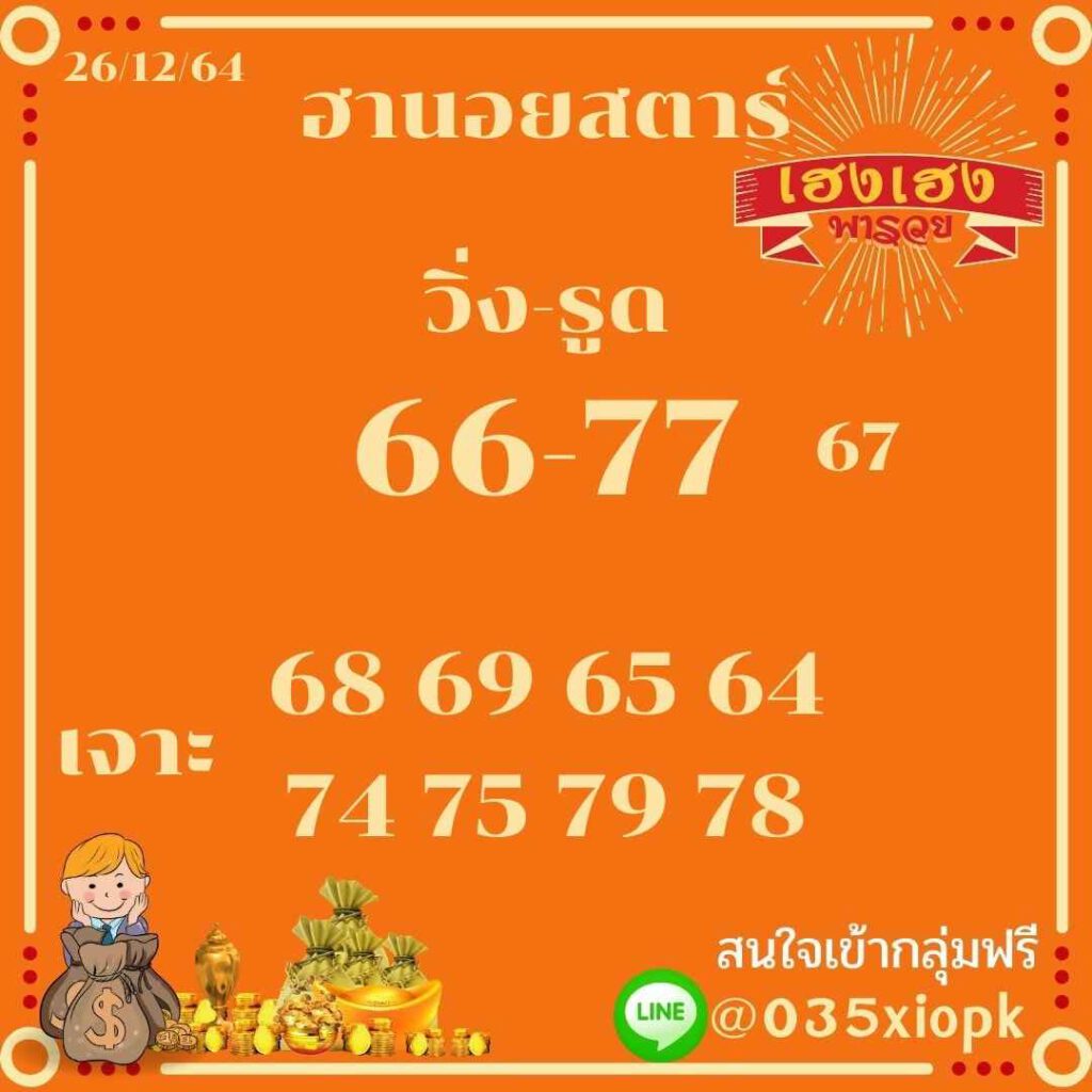 แนวทางหวยฮานอย 28/12/64 ชุดที่ 7