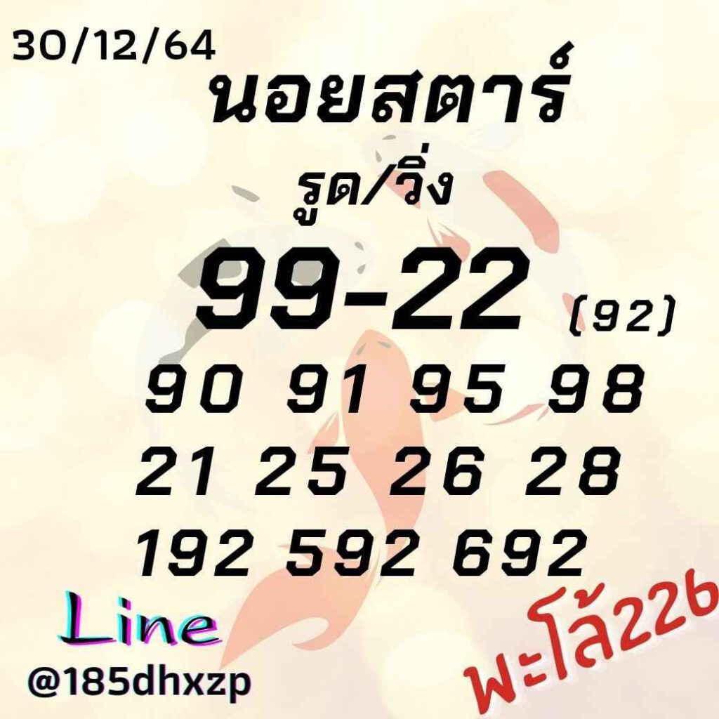 แนวทางหวยฮานอย 30/12/64 ชุดที่ 19