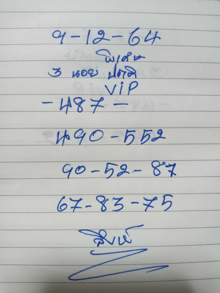 แนวทางหวยฮานอย 9/12/64 ชุดที่ 12