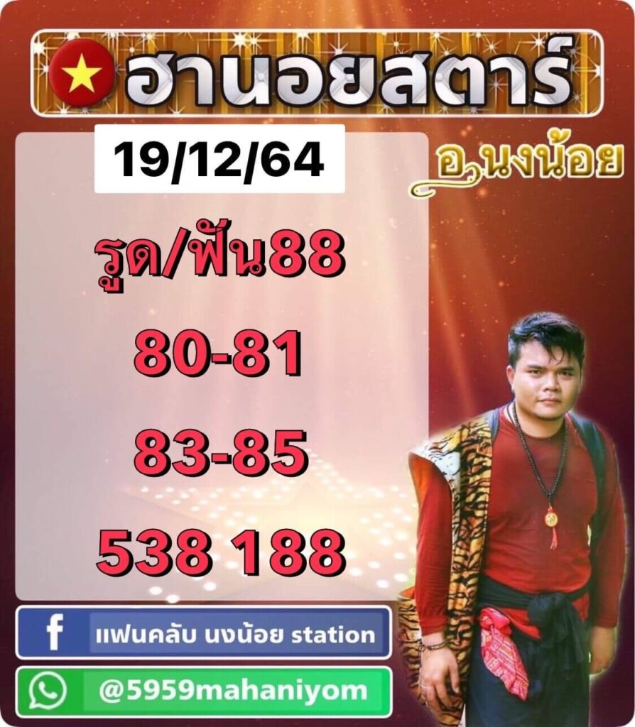 แนวทางหวยฮานอย 19/12/64 ชุดที่ 20