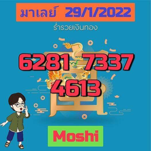 แนวทางหวยมาเลย์ 29/1/65 ชุดที่ 17