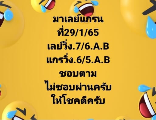 แนวทางหวยมาเลย์ 29/1/65 ชุดที่ 2