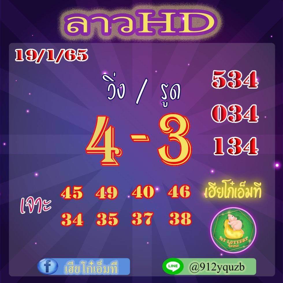 แนวทางหวยลาว 19/1/65 ชุดที่ 10