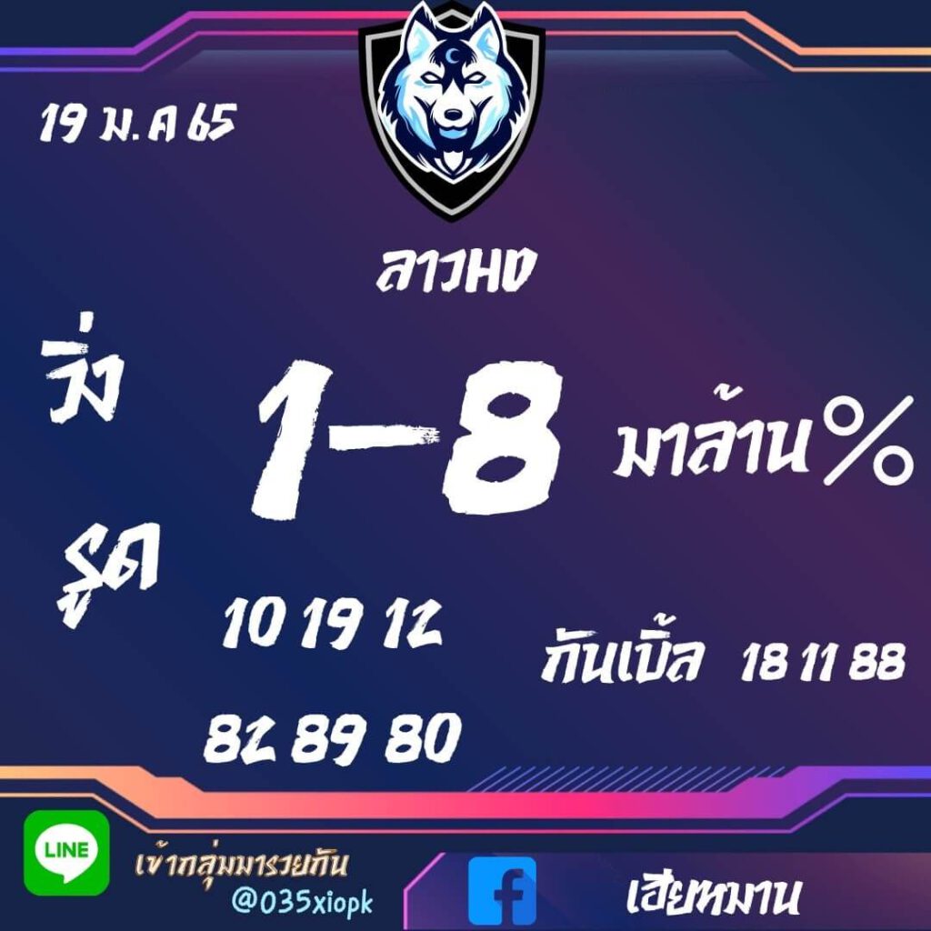 แนวทางหวยลาว 19/1/65 ชุดที่ 12