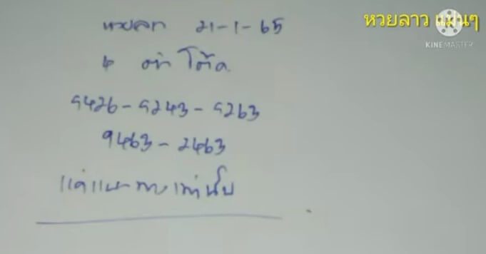 แนวทางหวยลาว 21/1/65 ชุดที่ 2