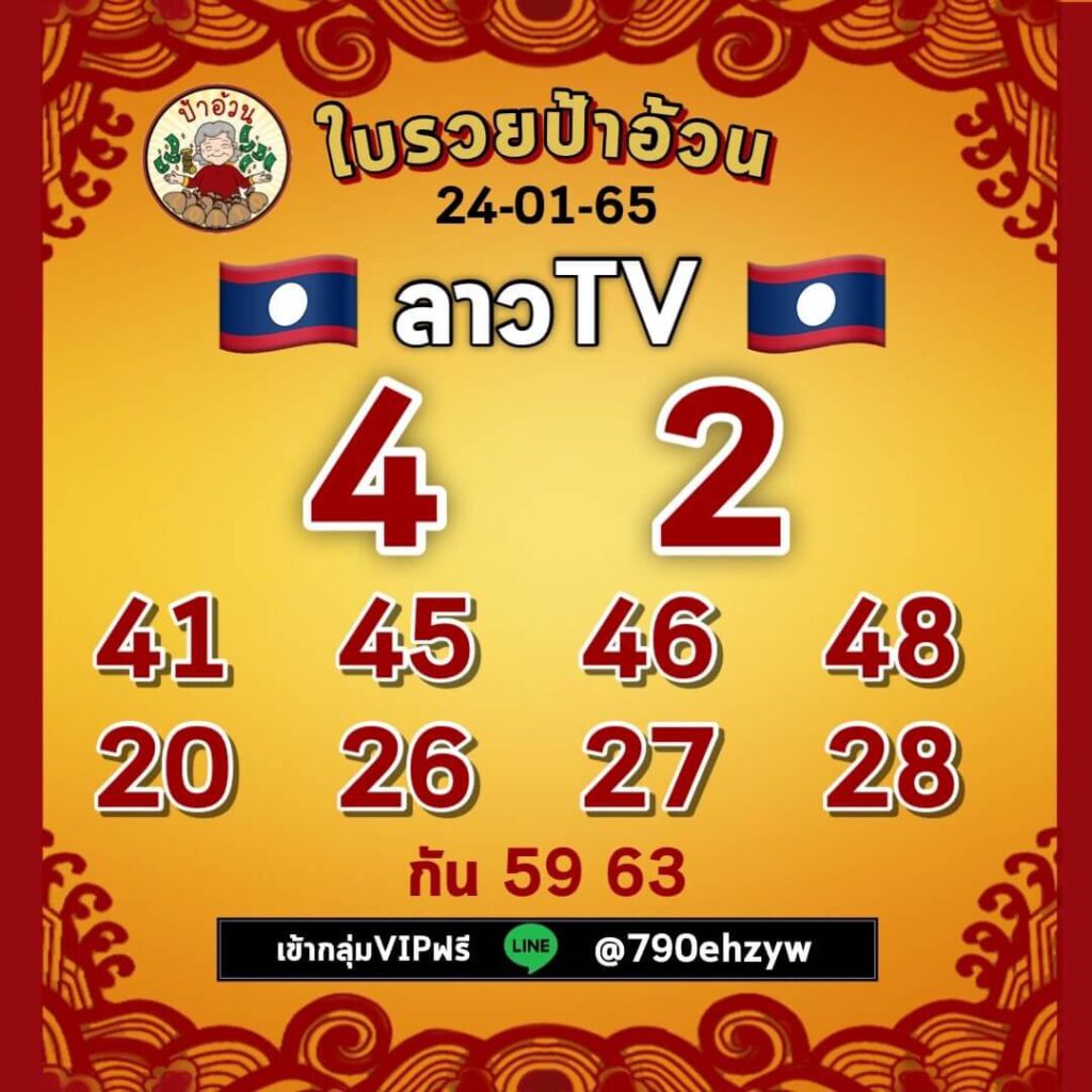 แนวทางหวยลาว 24/1/65 ชุดที่ 1