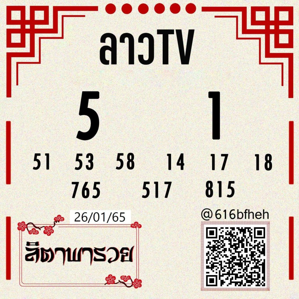 แนวทางหวยลาว 26/1/65 ชุดที่ 13