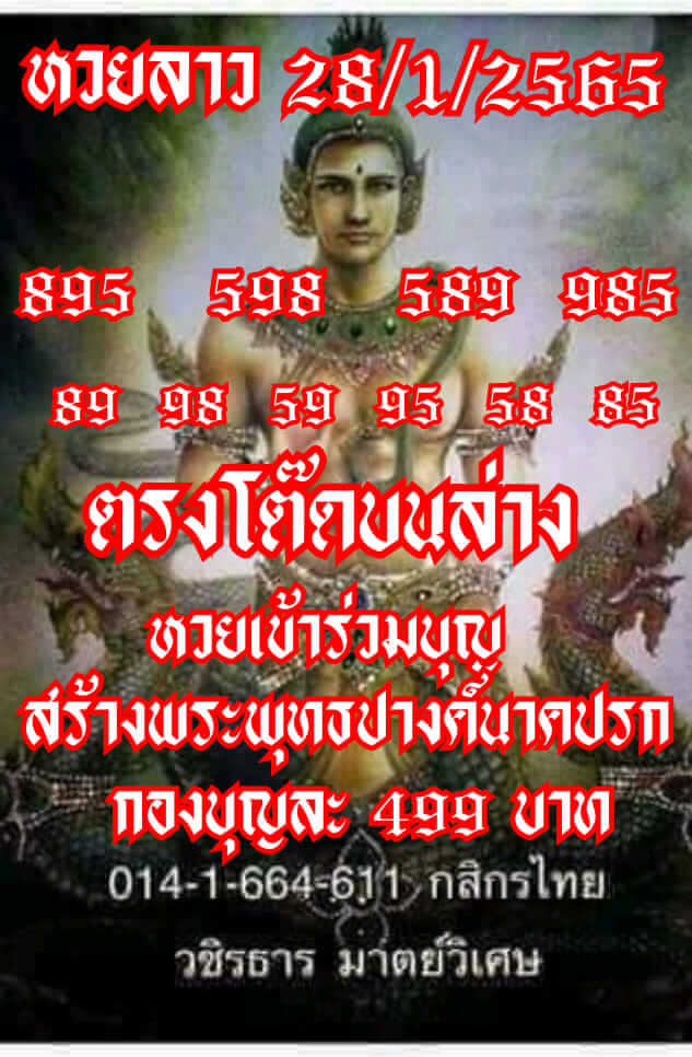 แนวทางหวยลาว 28/1/65 ชุดที่ 16