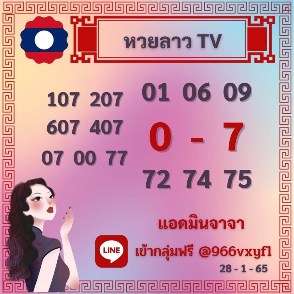 แนวทางหวยลาว 28/1/65 ชุดที่ 8