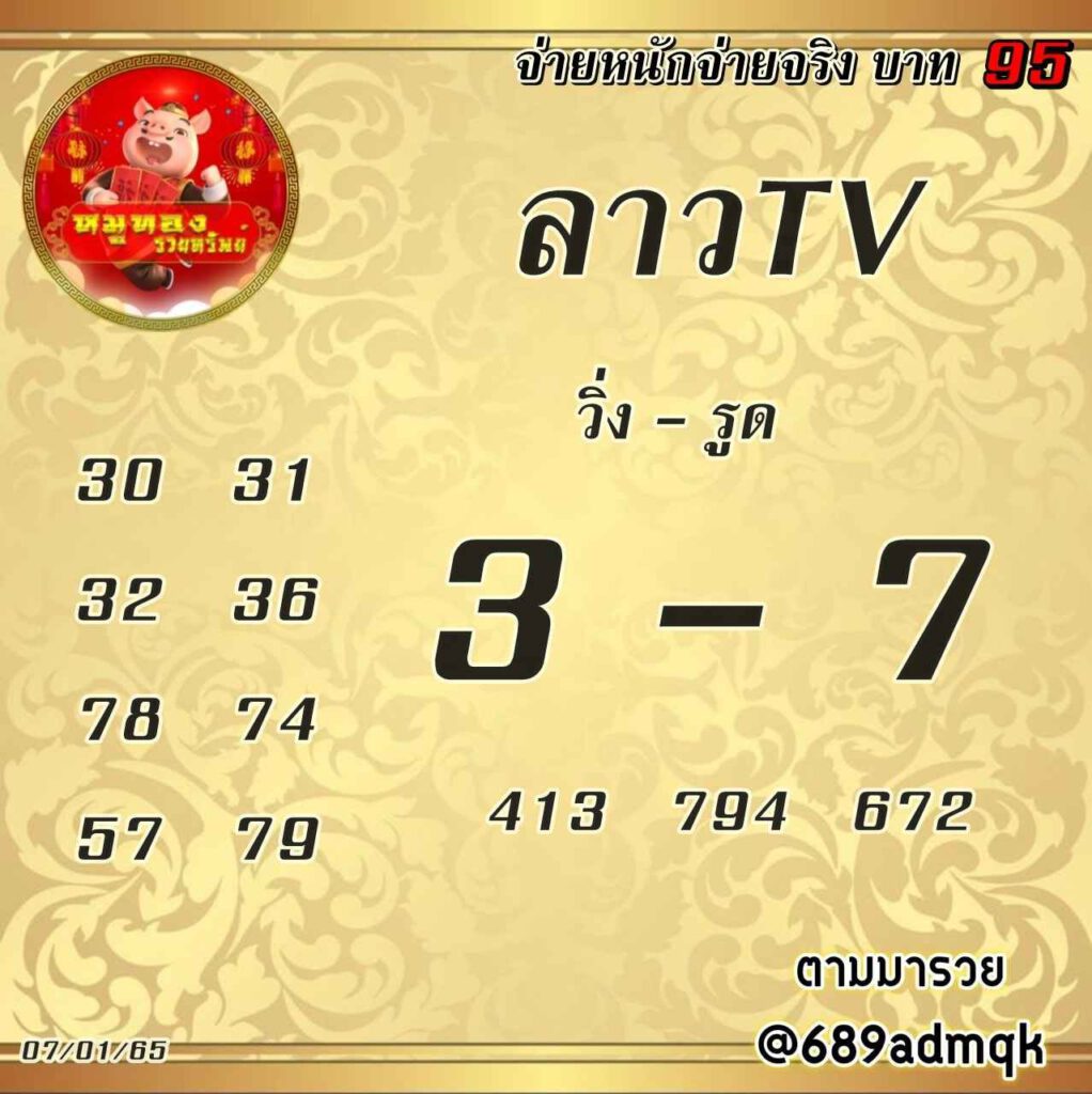 แนวทางหวยลาว 7/1/65 ชุดที่ 12