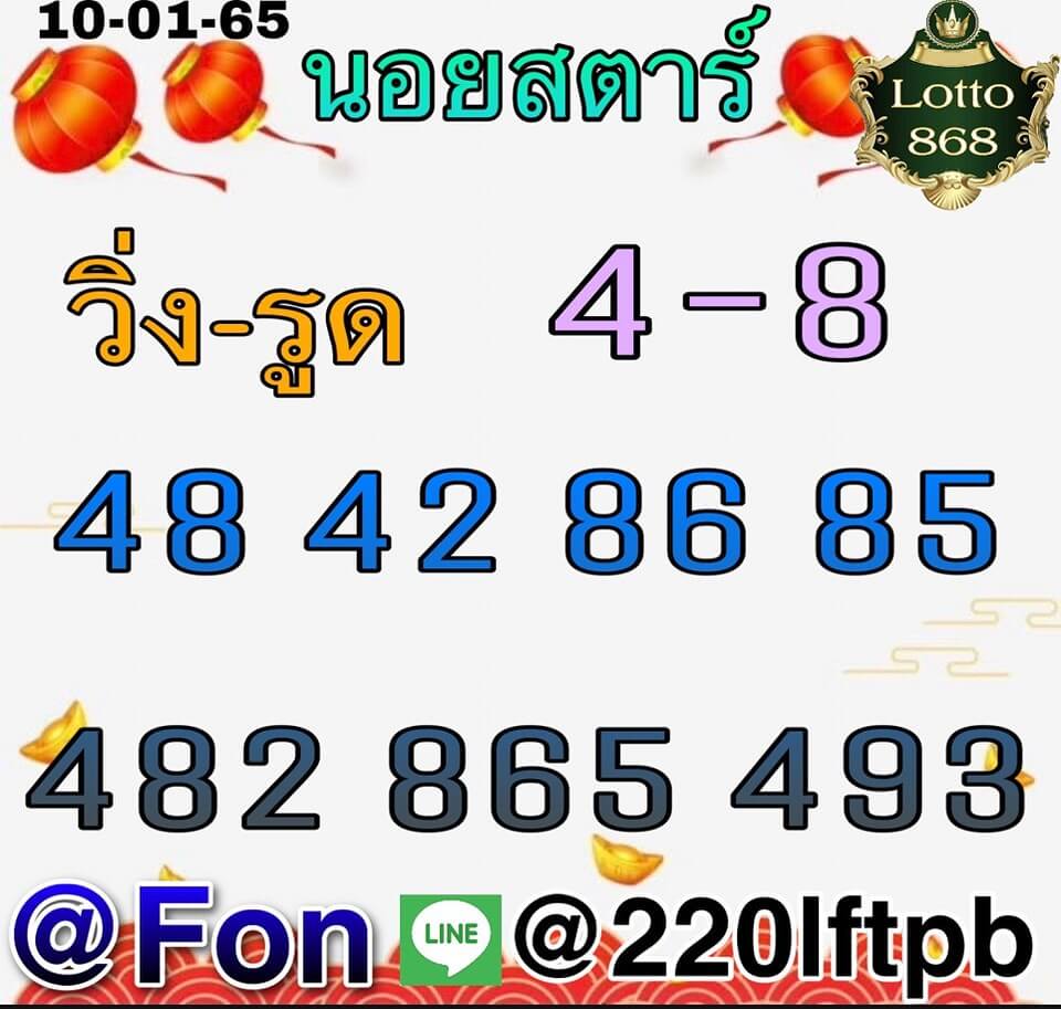 แนวทางหวยฮานอย 10/1/65 ชุดที่ 20