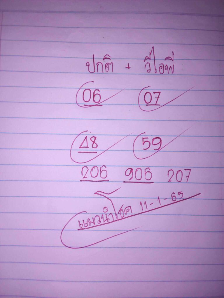 แนวทางหวยฮานอย 11/1/65 ชุดที่ 13