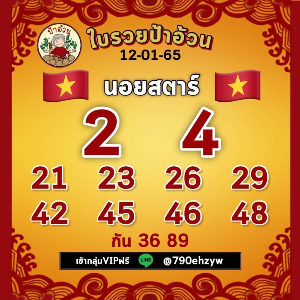 แนวทางหวยฮานอย 12/1/65 ชุดที่ 16