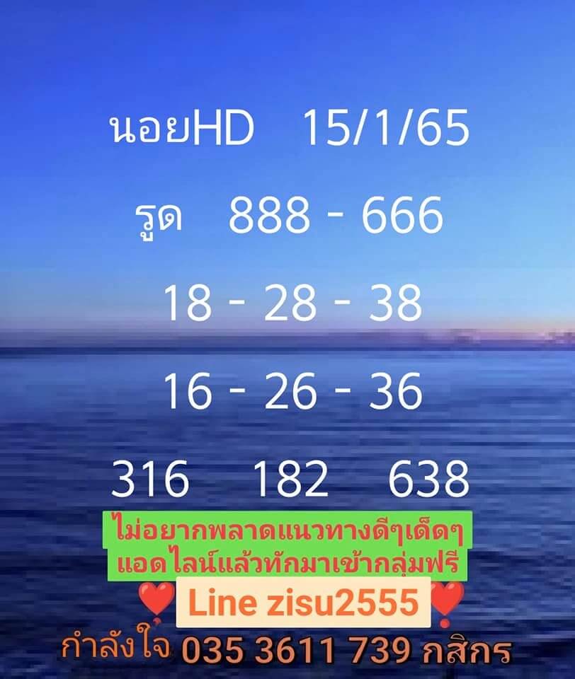 แนวทางหวยฮานอย 15/1/65 ชุดที่ 9