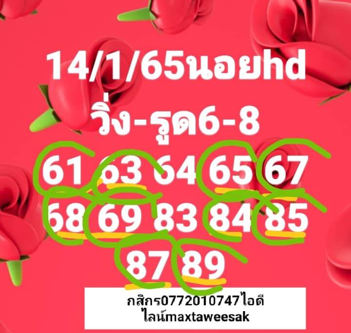 แนวทางหวยฮานอย 15/1/65 ชุดที่ 8