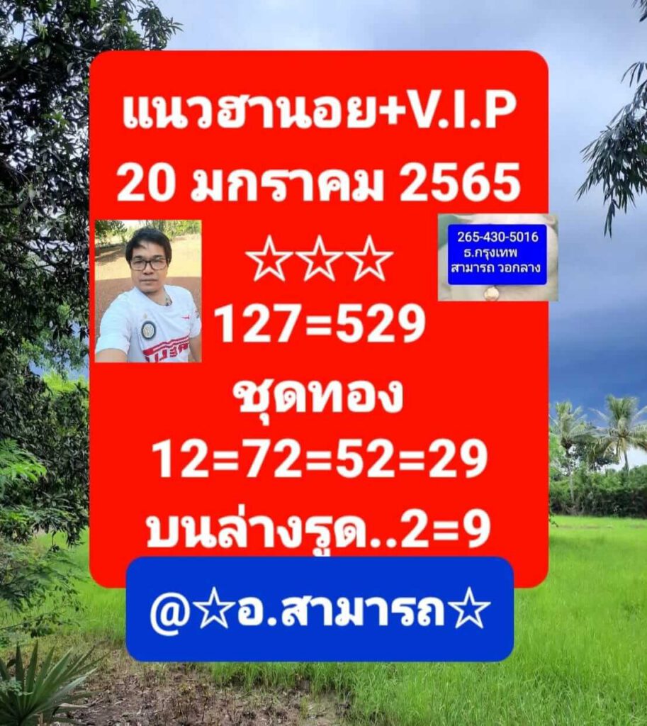 แนวทางหวยฮานอย 20/1/65 ชุดที่ 12