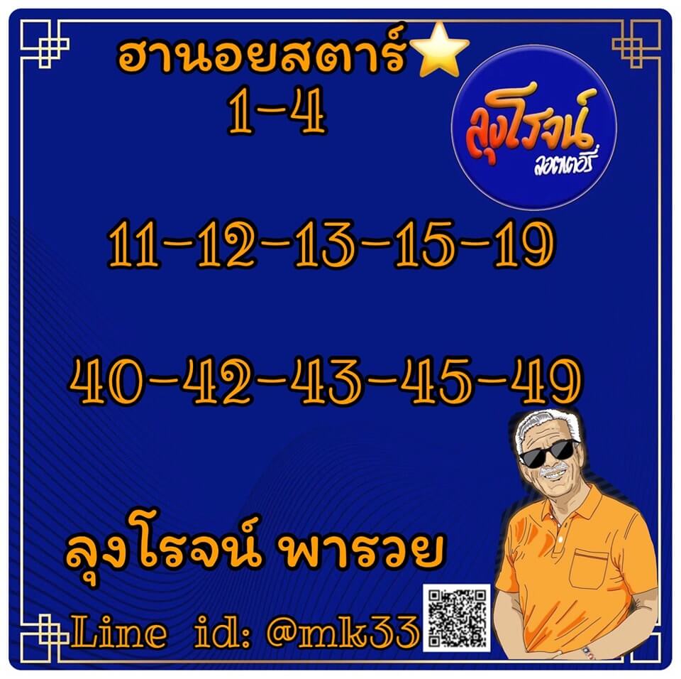 แนวทางหวยฮานอย 21/1/65 ชุดที่ 15