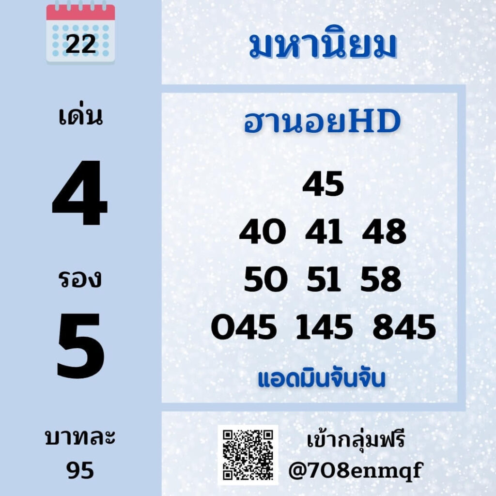 แนวทางหวยฮานอย 22/1/65 ชุดที่ 7