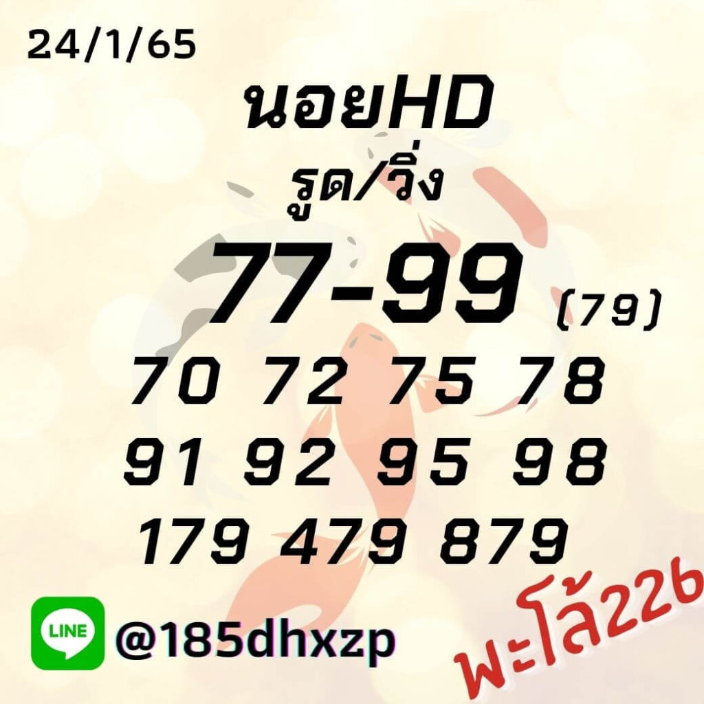 แนวทางหวยฮานอย 24/1/65 ชุดที่ 2