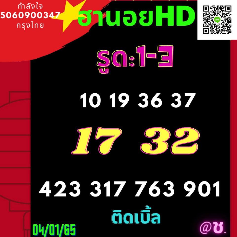 แนวทางหวยฮานอย 4/1/65 ชุดที่ 13