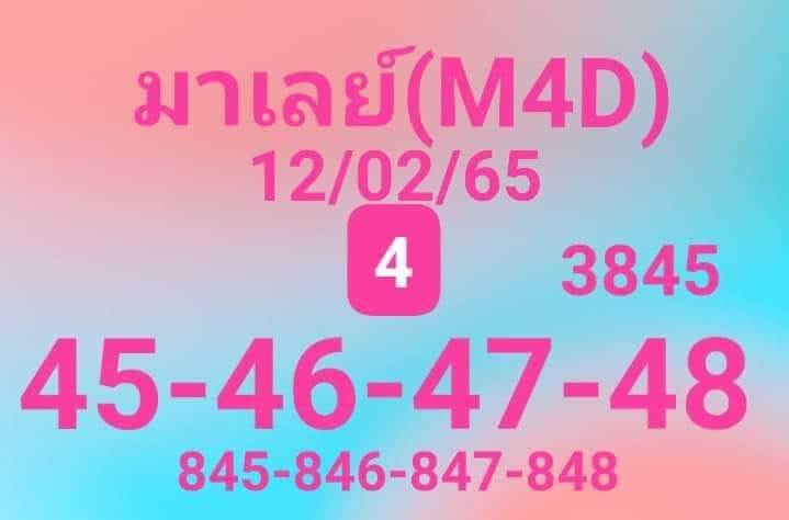 แนวทางหวยมาเลย์ 12/2/65 ชุดที่ 7