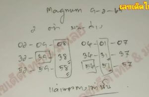 แนวทางหวยมาเลย์ 9/2/65 ชุดที่ 2