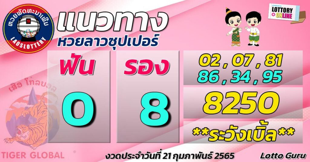 แนวทางหวยลาว 21/2/65 ชุดที่ 12