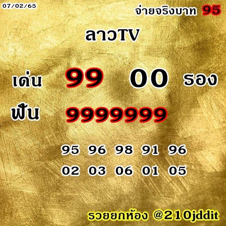 แนวทางหวยลาว 7/2/65 ชุดที่ 9