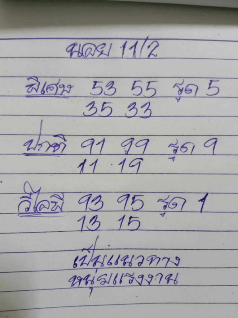 แนวทางหวยฮานอย 11/2/65 ชุดที่ 18