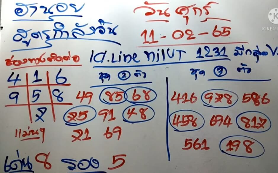 แนวทางหวยฮานอย 11/2/65 ชุดที่ 9