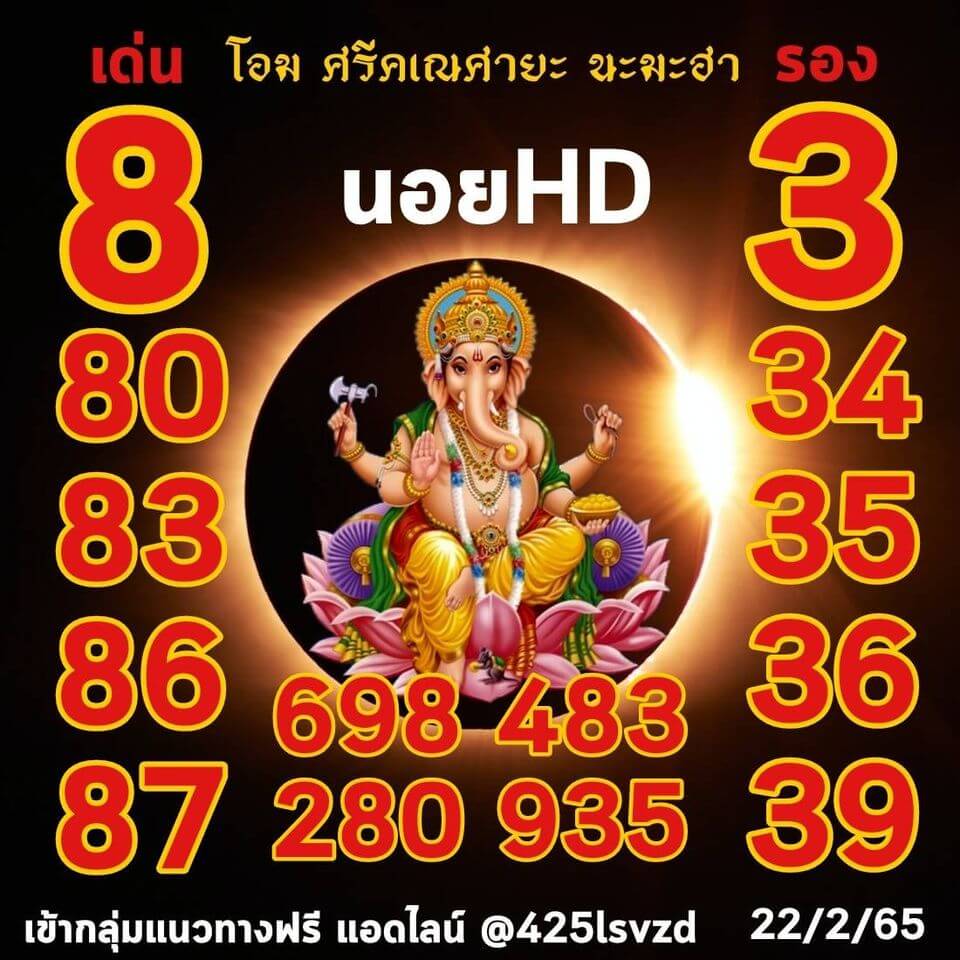 แนวทางหวยฮานอย 22/2/65 ชุดที่ 16